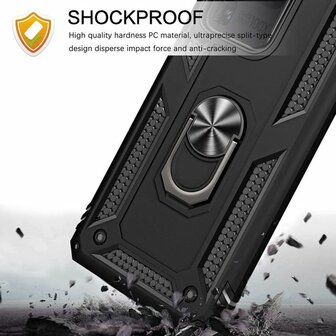 Samsung S20 Ultra - Armor met Kickstand Ring - Zwart