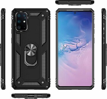 Samsung S20 Plus - Armor met Kickstand Ring - Zwart