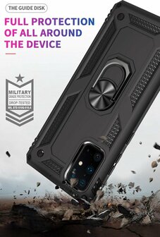 Samsung S20 Plus - Armor met Kickstand Ring - Zwart