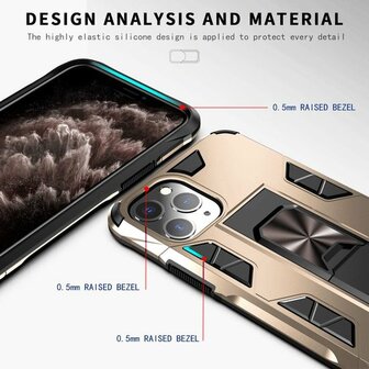 iPhone 11 Pro Goud - Magnetic Kickstand Armor Case