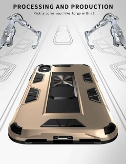 iPhone XS Max Goud - Magnetic Kickstand Armor Case