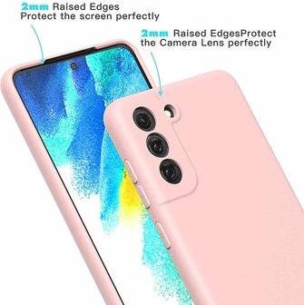 Samsung S21 FE - Siliconen Back Cover - Roze