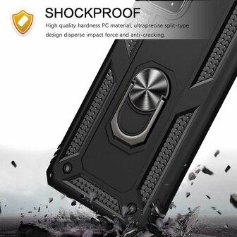 Samsung S20 - Armor met Kickstand Ring - Zwart