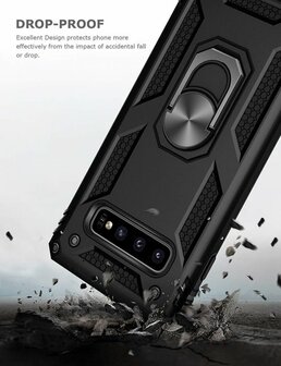 Samsung S10 Plus - Armor met Kickstand Ring - Goud