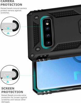 Samsung S10 Plus - Armor met Kickstand Ring - Goud