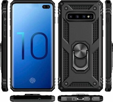 Samsung S10 Plus - Armor met Kickstand Ring - Goud