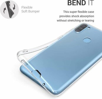 Samsung M11 - Siliconen Back Cover - Transparant