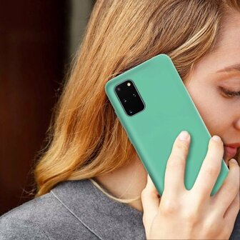 Samsung S20 Plus - Siliconen Back Cover - Groen