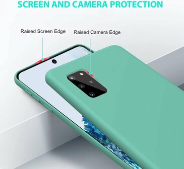 Samsung S20 Plus - Siliconen Back Cover - Groen