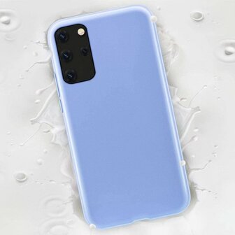 Samsung S20 Plus - Siliconen Back Cover - Blauw