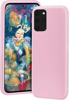 Samsung S20 Plus - Siliconen Back Cover - Roze