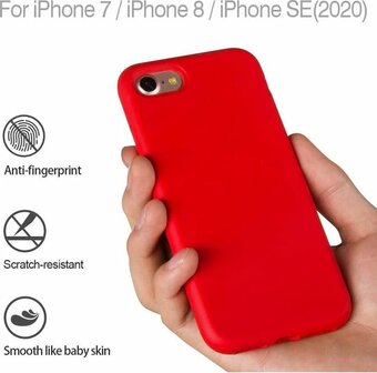 iPhone SE (2020) - Siliconen Back Cover - Rood
