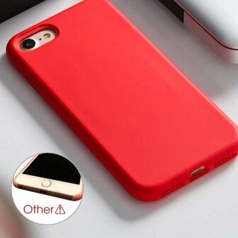 iPhone SE (2020) - Siliconen Back Cover - Rood