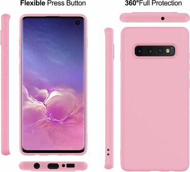 Samsung S10 - Siliconen Back Cover - Roze