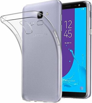 Samsung J6 2018 - Siliconen Back Cover - Transparant