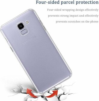 Samsung J6 2018 - Siliconen Back Cover - Transparant