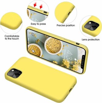 iPhone 12 Pro Max - Siliconen Back Cover - Geel