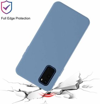 Samsung S20 - Siliconen Back Cover - Blauw
