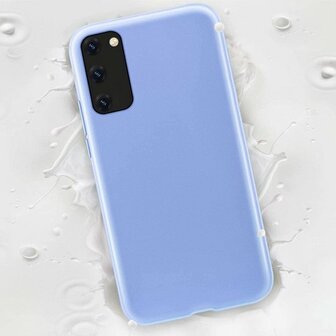 Samsung S20 - Siliconen Back Cover - Blauw