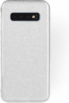 Samsung S10 Plus - Glitter Back Cover - Zilver