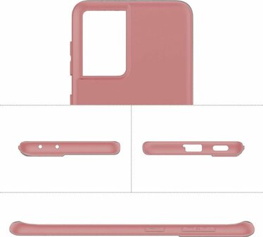 Samsung S21 Ultra - Siliconen Back Cover - Roze