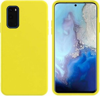 Samsung S20 - Siliconen Back Cover - Geel