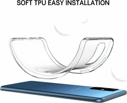 Samsung S20 Plus - Siliconen Back Cover - Transparant