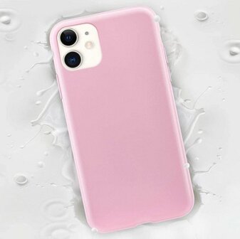 iPhone 12 Mini - Siliconen Back Cover - Roze