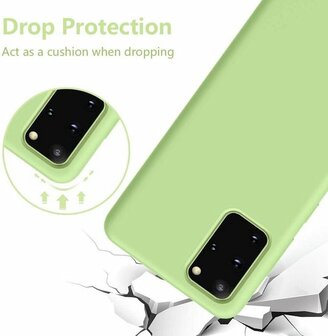Samsung S20 Plus - Siliconen Back Cover - Licht Groen