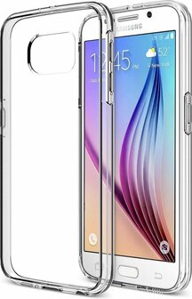 Samsung S6 Edge - Siliconen Back Cover - Transparant