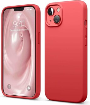 iPhone 13 Mini - Siliconen Back Cover - Rood