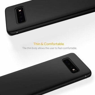 Samsung S10 Plus - Siliconen Back Cover - Zwart