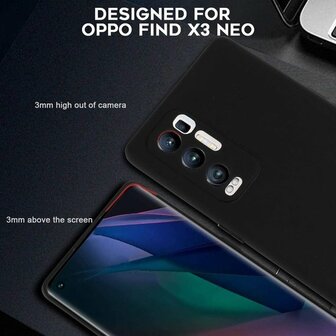 Find X3 Neo 5G - Siliconen Back Cover - Zwart