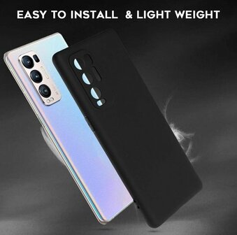 Find X3 Neo 5G - Siliconen Back Cover - Zwart