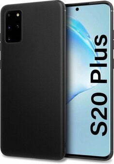 Samsung S20 Plus - Siliconen Back Cover - Zwart