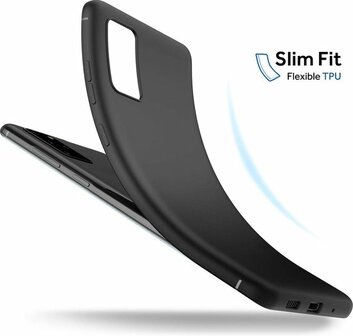Samsung S20 Plus - Siliconen Back Cover - Zwart