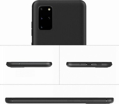 Samsung S20 Plus - Siliconen Back Cover - Zwart