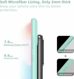 Samsung S20 FE - Siliconen Back Cover - Turquoise