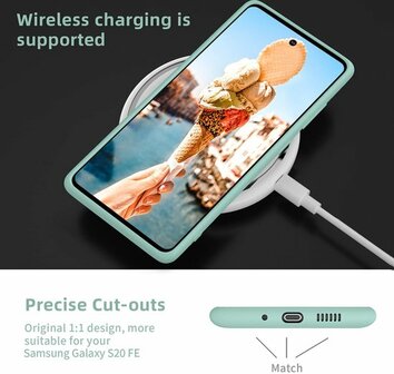 Samsung S20 FE - Siliconen Back Cover - Turquoise