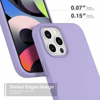 iPhone 12 Pro Max - Siliconen Back Cover - Paars