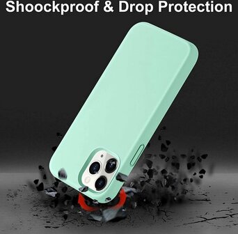 iPhone 12 Pro Max - Siliconen Back Cover - Turquoise