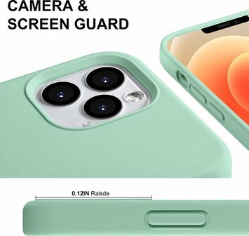 iPhone 12 Pro Max - Siliconen Back Cover - Turquoise