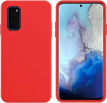 Samsung S20 - Siliconen Back Cover - Rood