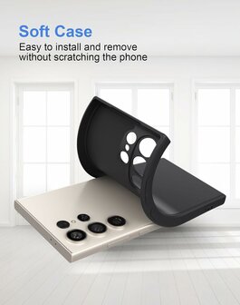 Samsung S24 Ultra - Siliconen Back Cover - Zwart