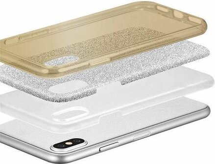 Samsung S10 Plus - Glitter Back Cover - Goud