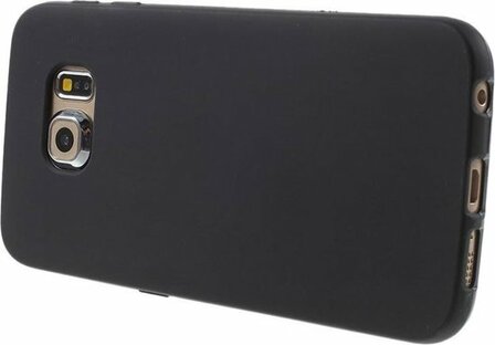 Samsung S6 Edge - Siliconen Back Cover - Zwart