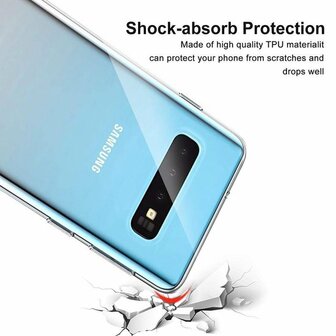 Samsung S10 Plus - Siliconen Back Cover - Transparant