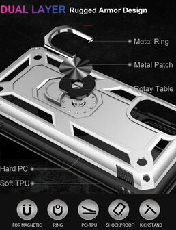 Samsung S20 Plus - Armor met Kickstand Ring - Grijs