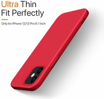 iPhone 12 Mini - Siliconen Back Cover - Rood
