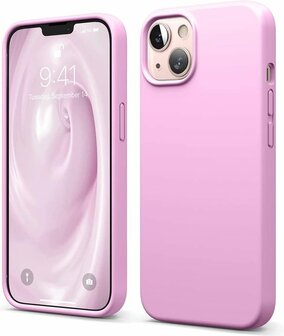 iPhone 13 Mini - Siliconen Back Cover - Roze